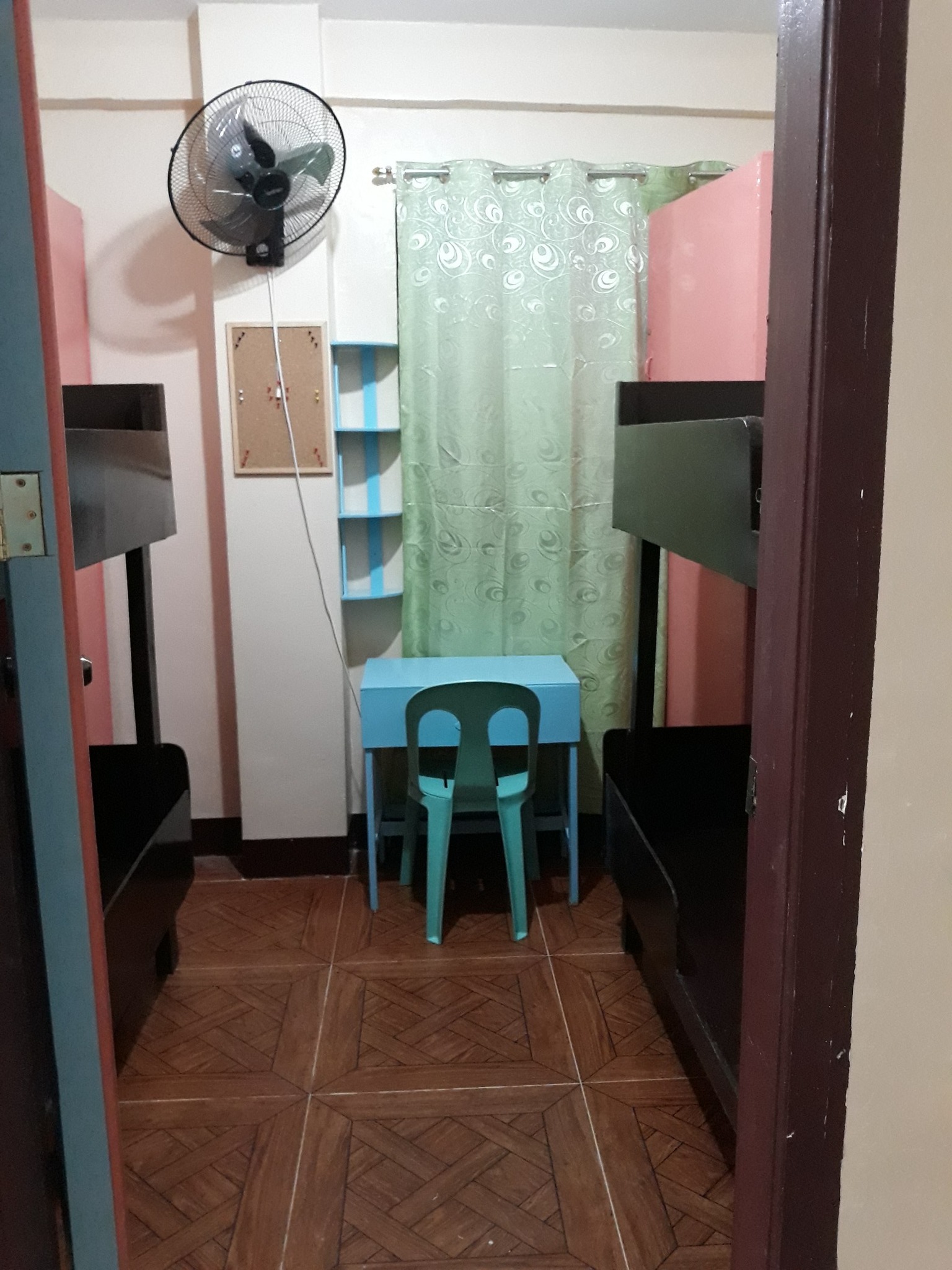 The room provides a private space with your own bed and cabinet, offering comfort and privacy for tenants in a clean and well-maintained environment