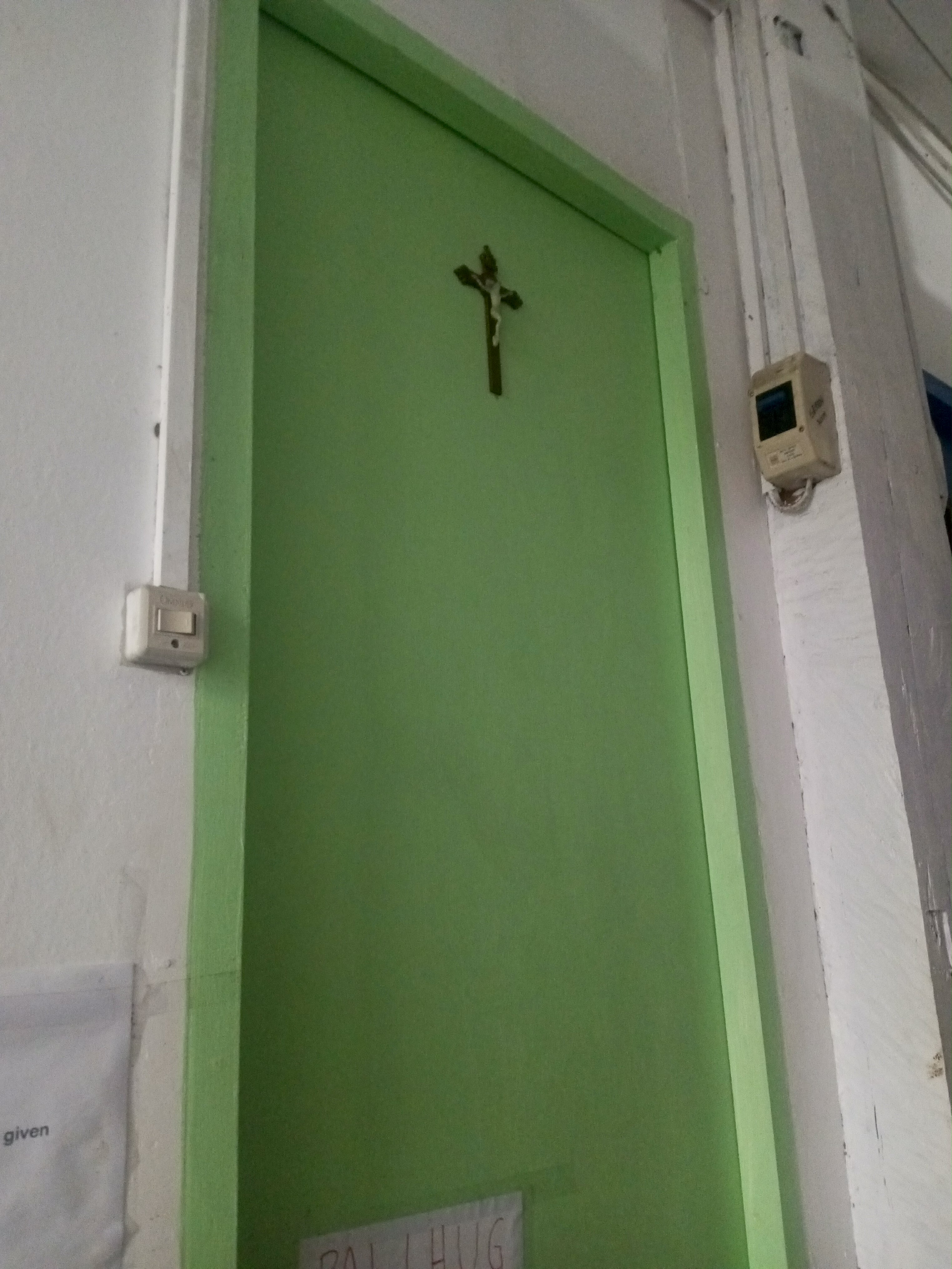 With own bed and cabinet