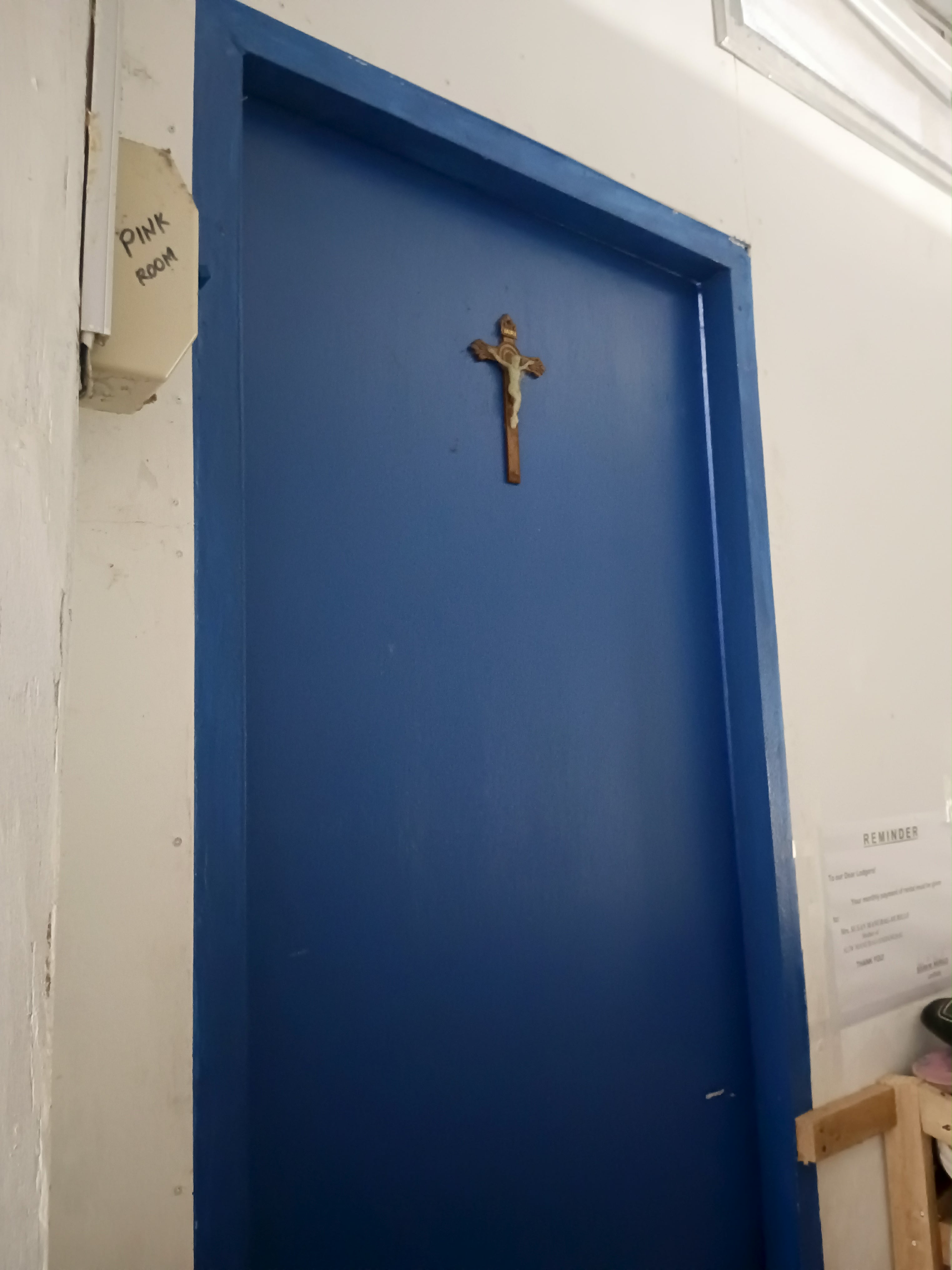 With own bed and cabinet