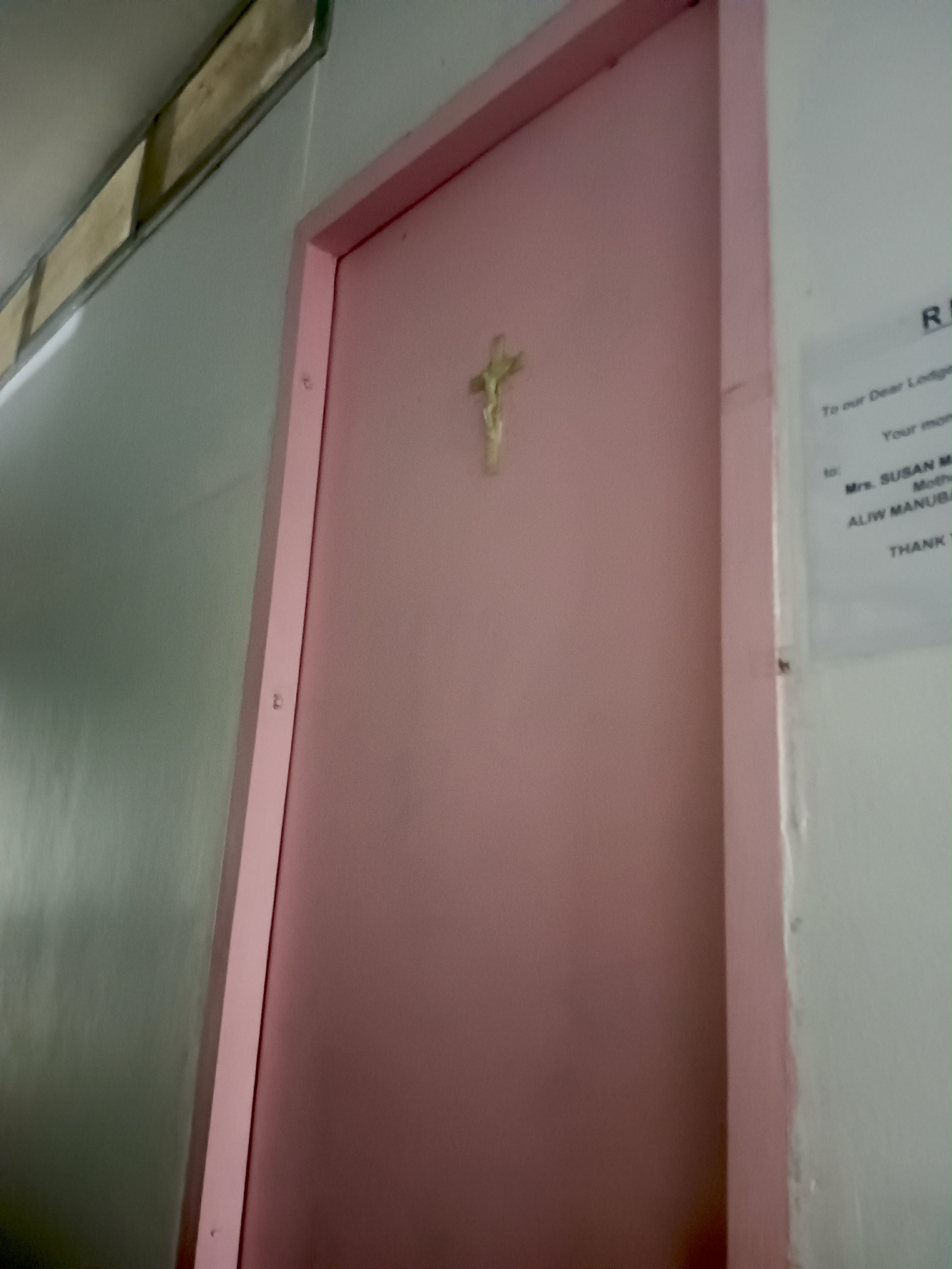 With own bed and cabinet